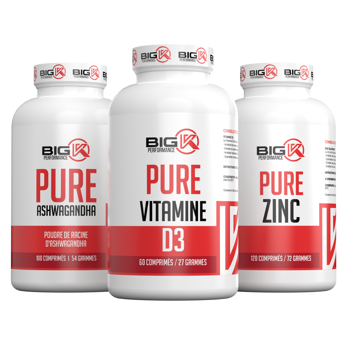 Zink Ripple Pack Énergie & Équilibre : Ashwagandha + Zinc + Vitamine D3 – Big K ...
